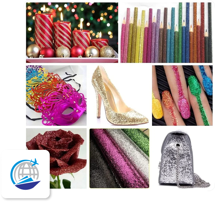 50Kg Multicolor Polyester Glitter Powder image