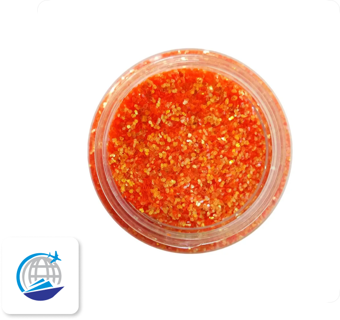 5Kg Orange Color Glitter Powder image